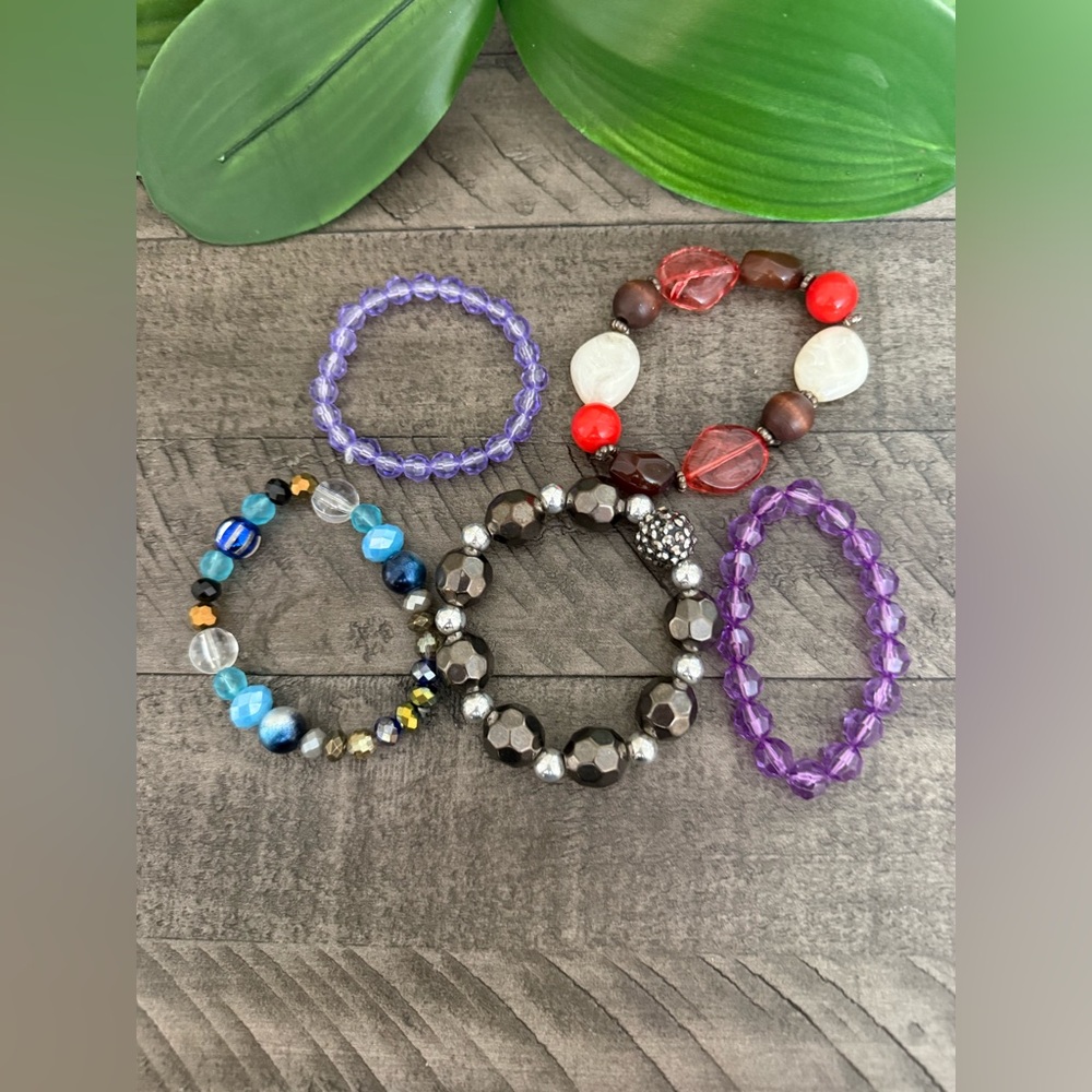 Colorful Beaded Bracelet Bundle